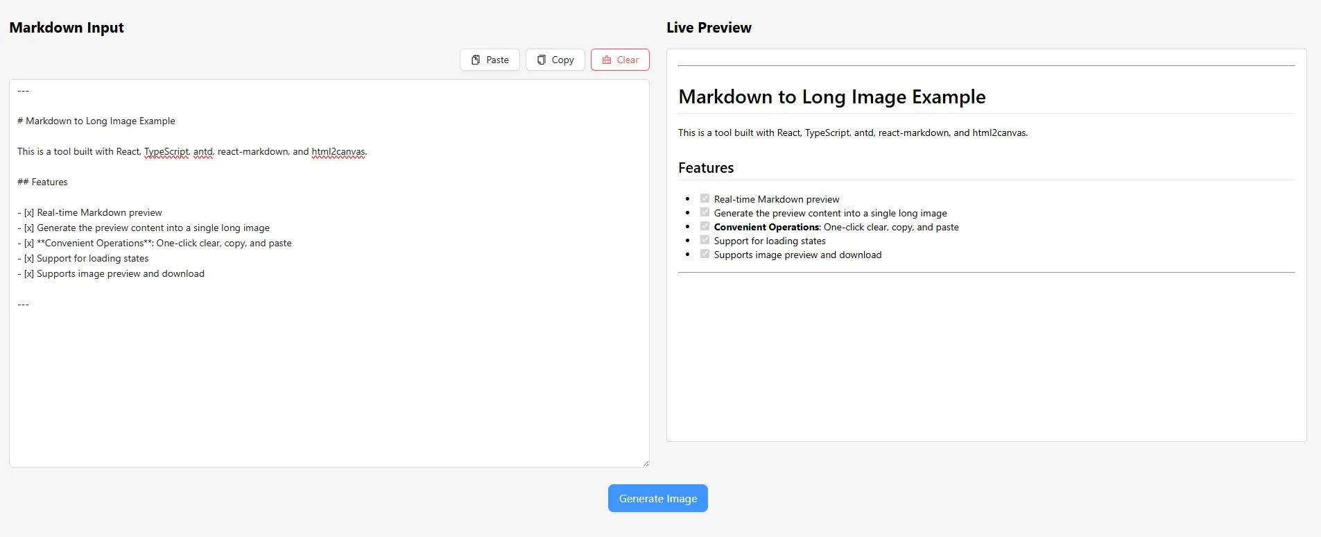 Markdown to Image